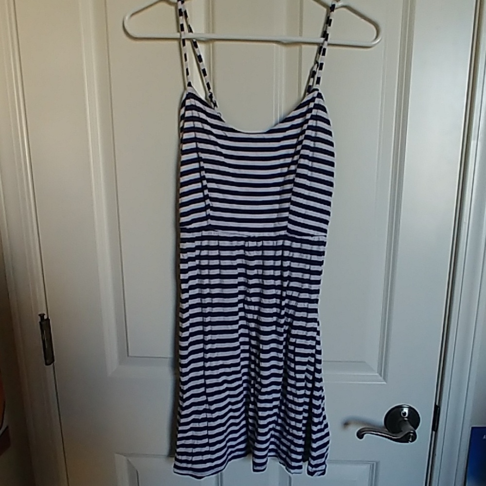 Navy striped dress
